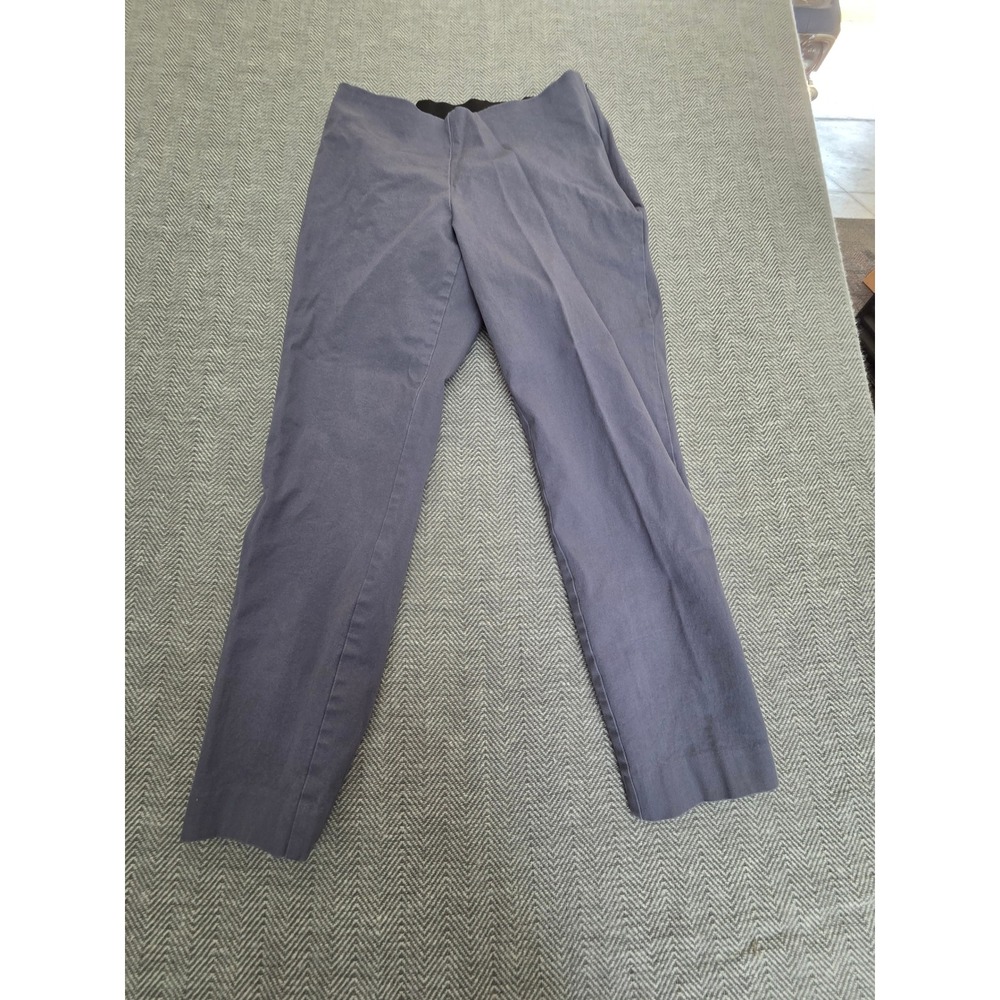 A New Day Trouser Pants Women's 6 Gray Comfort Flat Front Side Zip Straight Leg